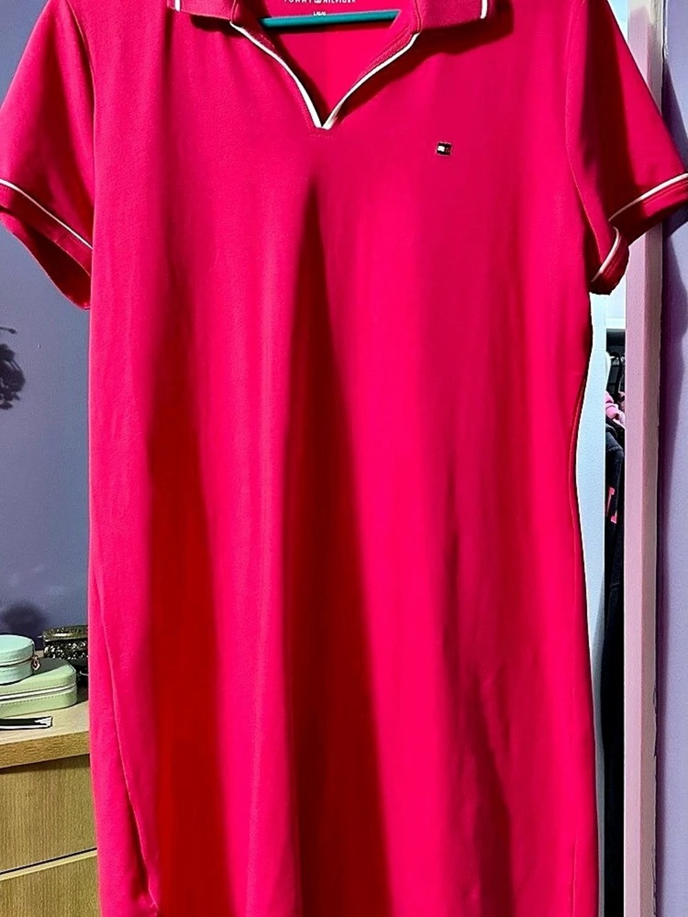 Tommy Hilfiger Classic Fit Short-Sleeve Polo Dress Pink